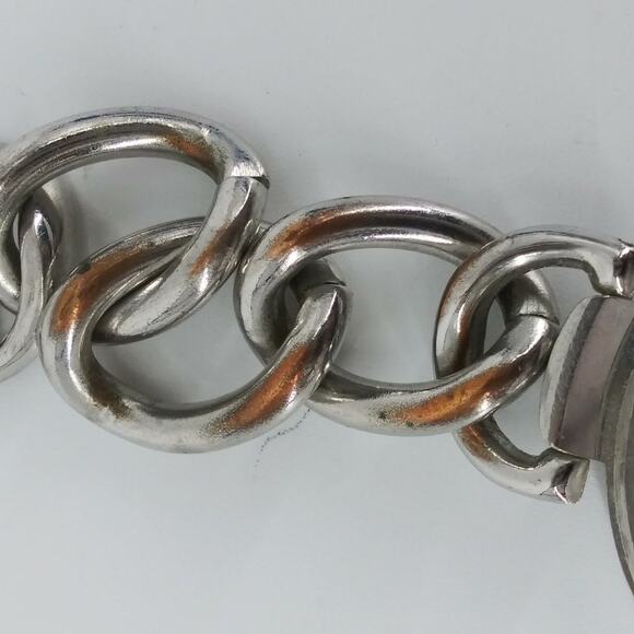 NY&C Quartz Women's Wristwatch Stainless Steel Chain Bracelet Silver Tone Watch - Picture 6 of 10